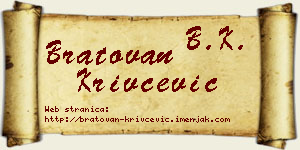 Bratovan Krivčević vizit kartica
